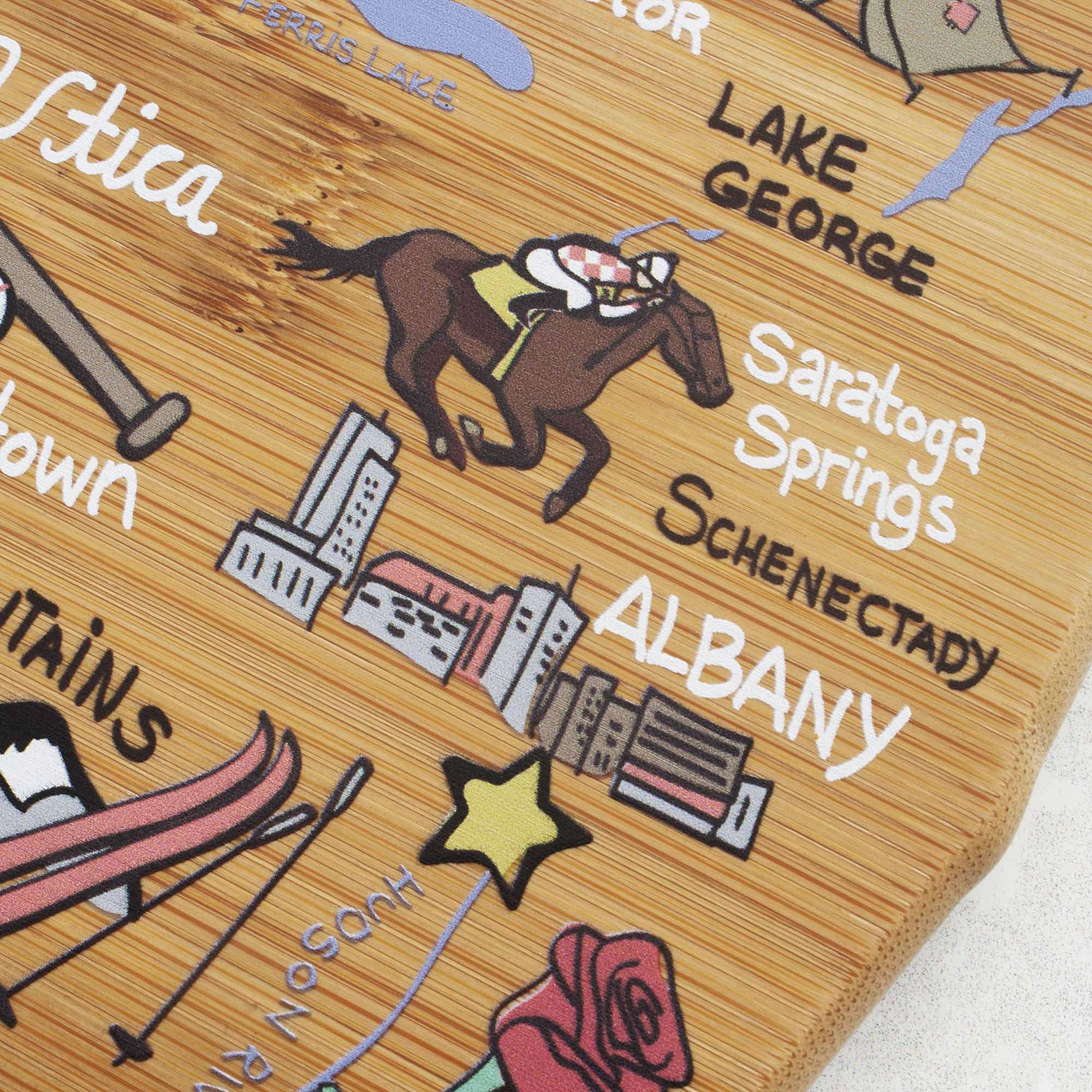 New York Cutting Board with Artwork by Fish Kiss