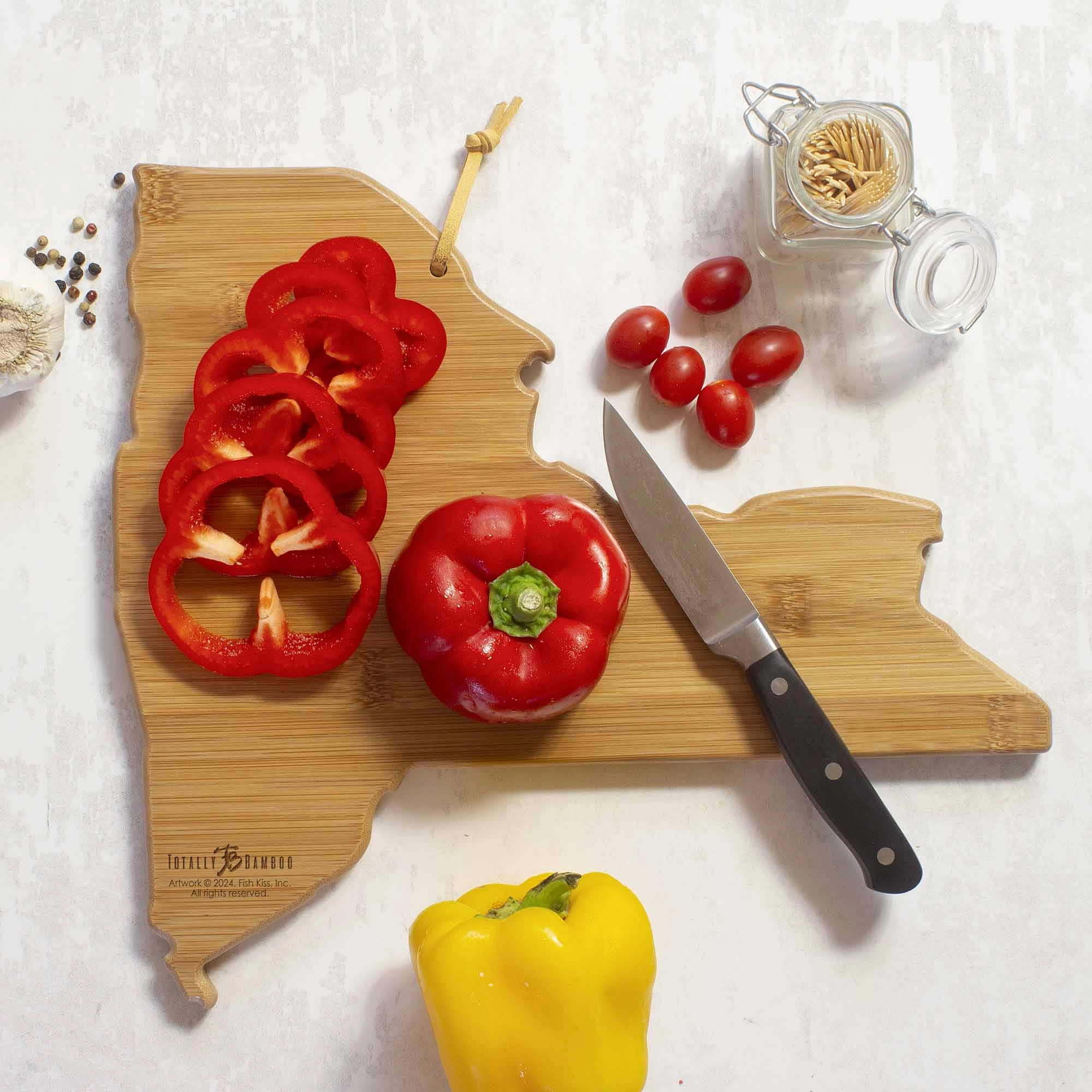 New York Cutting Board with Artwork by Fish Kiss