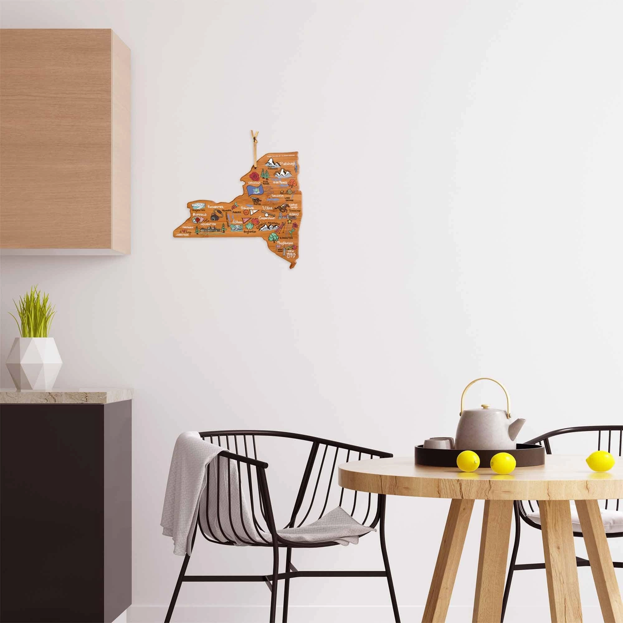 New York Cutting Board with Artwork by Fish Kiss