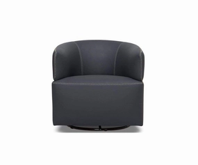 Nicasio Leather Swivel Chair sofa,couch,living room furniture
