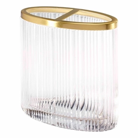 Nicole Miller Louise Toothbrush Holder - Clear - Toothbrush Holder toothbrush holder,bathroom cup,bathroom organizer
