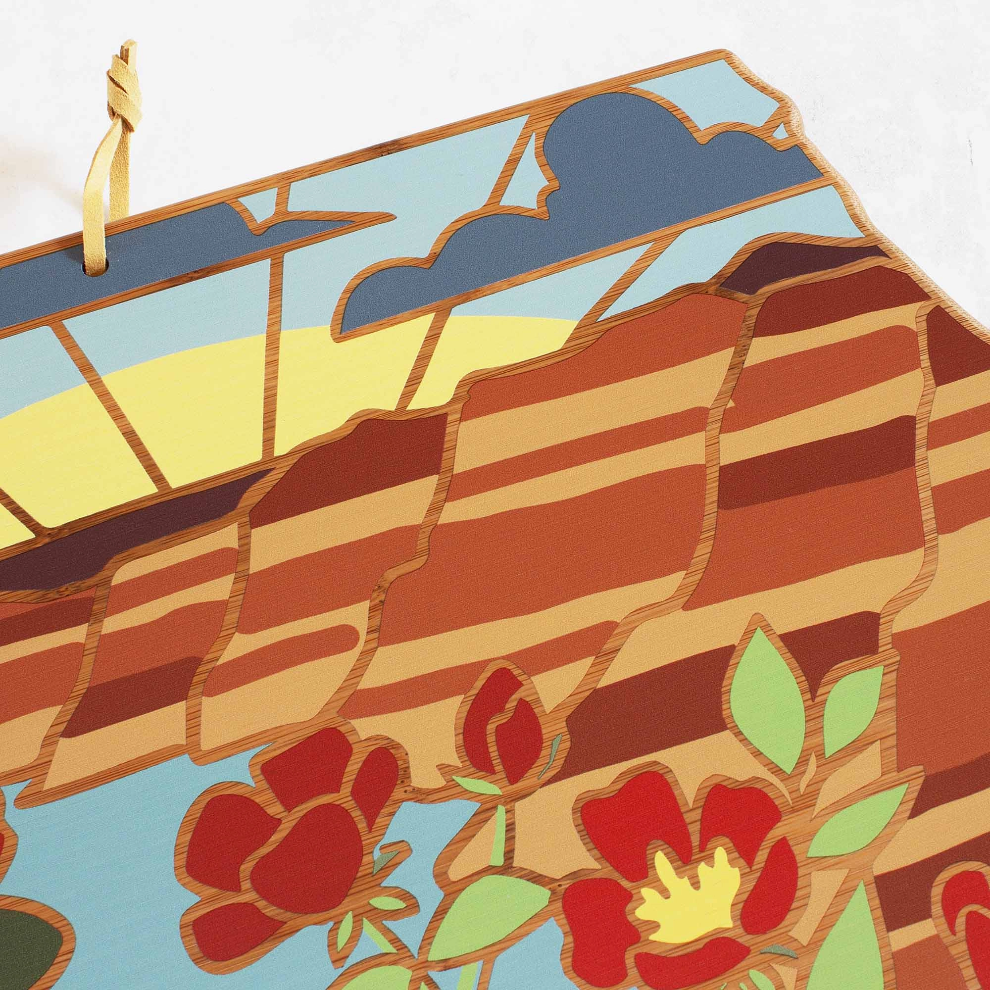 North Dakota Cutting Board with Artwork by Summer Stokes