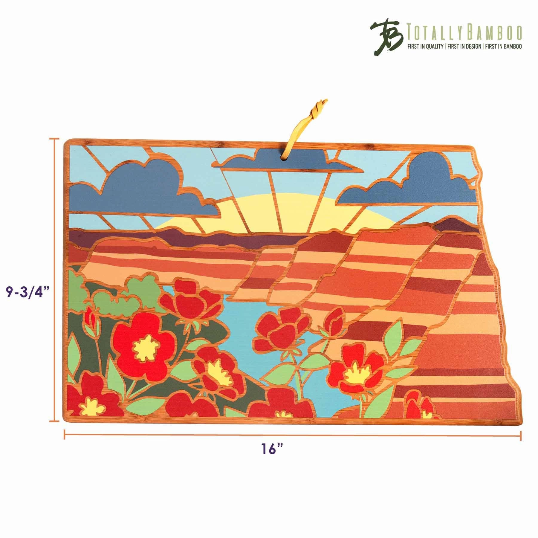 North Dakota Cutting Board with Artwork by Summer Stokes