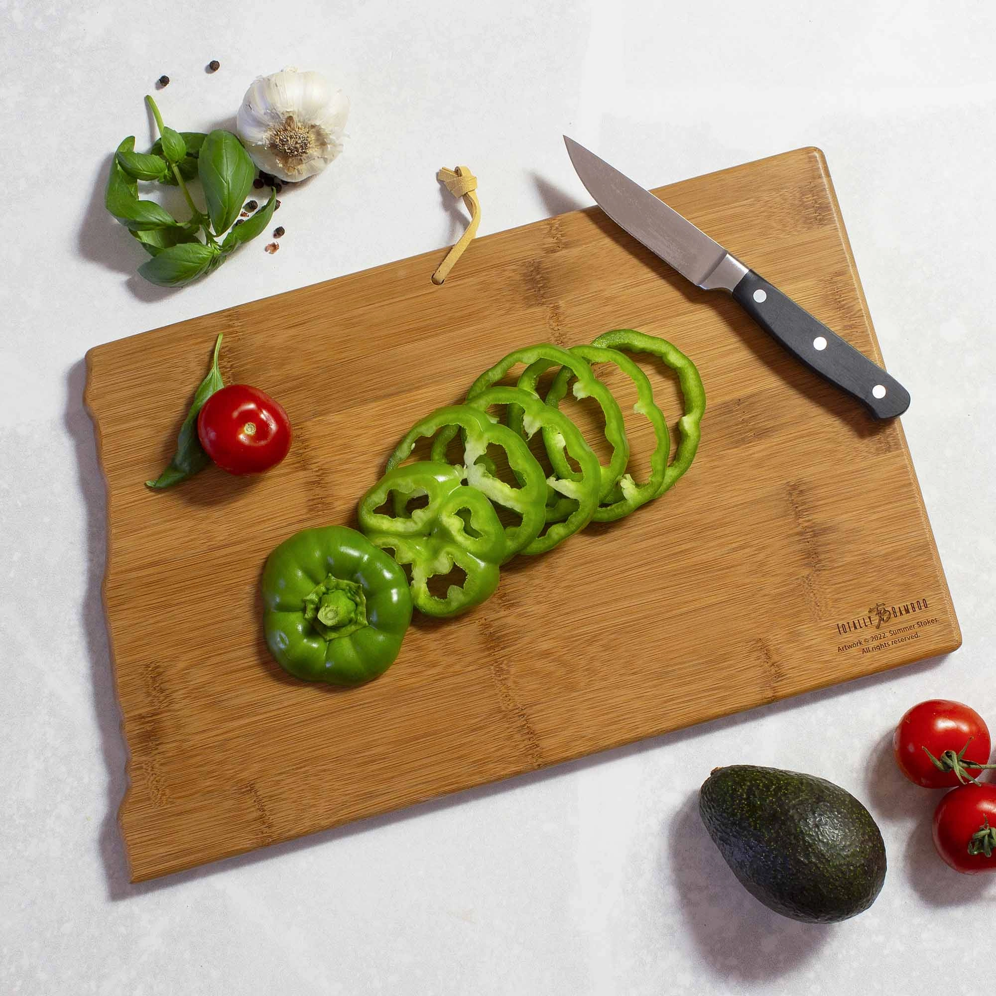 North Dakota Cutting Board with Artwork by Summer Stokes
