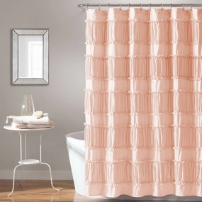 Nova Ruffle Shower Curtain shower curtain,bath curtain,bathroom decor