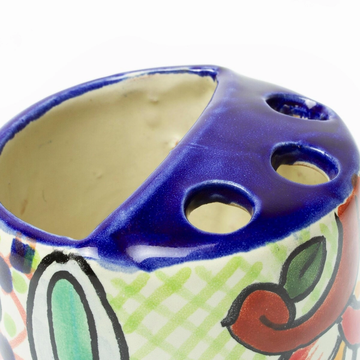 Novica Handmade Hidalgo Bouquet Ceramic Toothbrush Holder - Multi