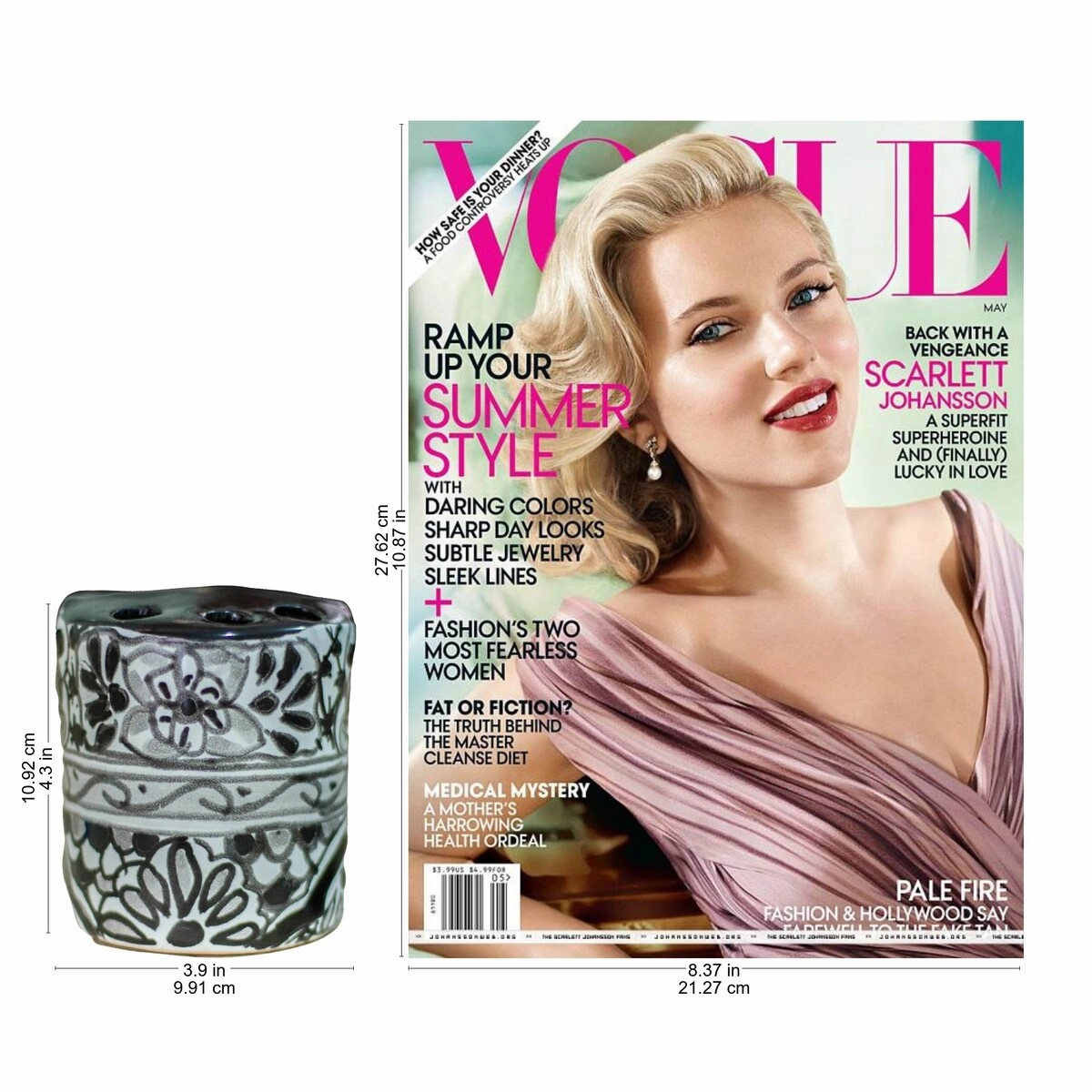 Novica Handmade Monochrome Flowers Ceramic Toothbrush Holder - Black