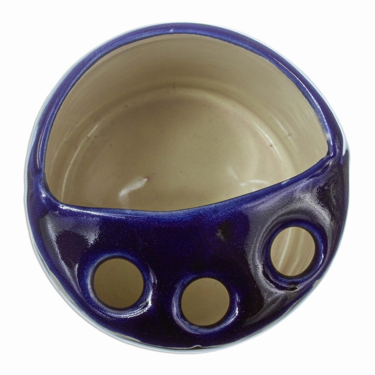 Novica Handmade Talavera Bouquet Ceramic Toothbrush Holder - Multicolor