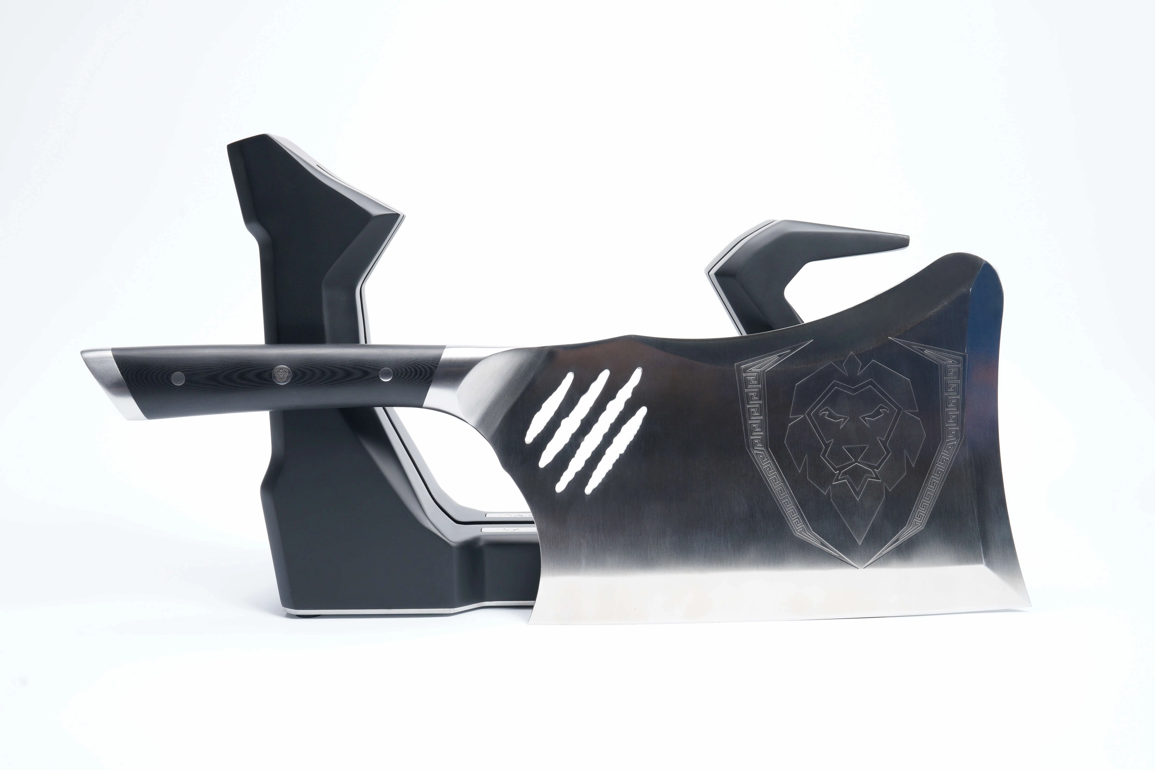 Obliterator XL Cleaver Knife | Rubberwood Stand | Gladiator Series R | Dalstrong 