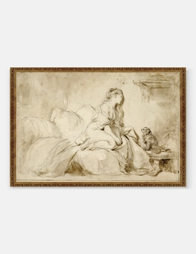 Oh! IF Only He Were as Faithful to Me Wall Art by Jean-Honor Fragonard, Original Work held by the J. Paul Getty Museum wall art,canvas print,home wall decor