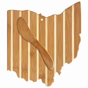 Ohio Serving Board with Spreader Knife Gift Set cutting board,chopping board,kitchen tools