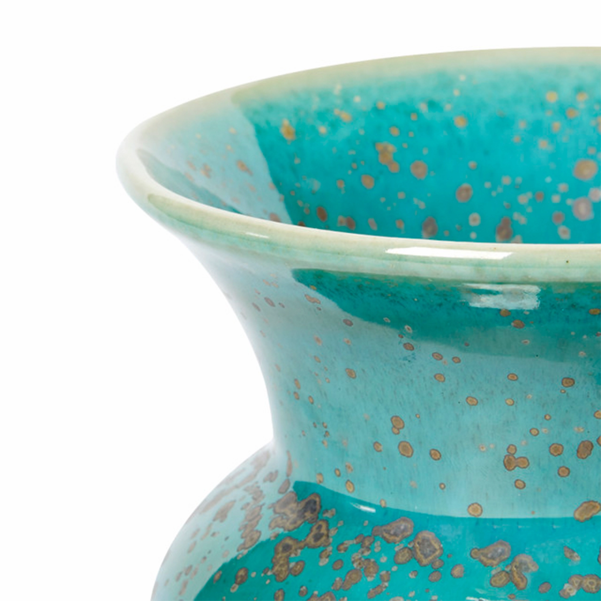 Olympia Mottled Turquoise Vase