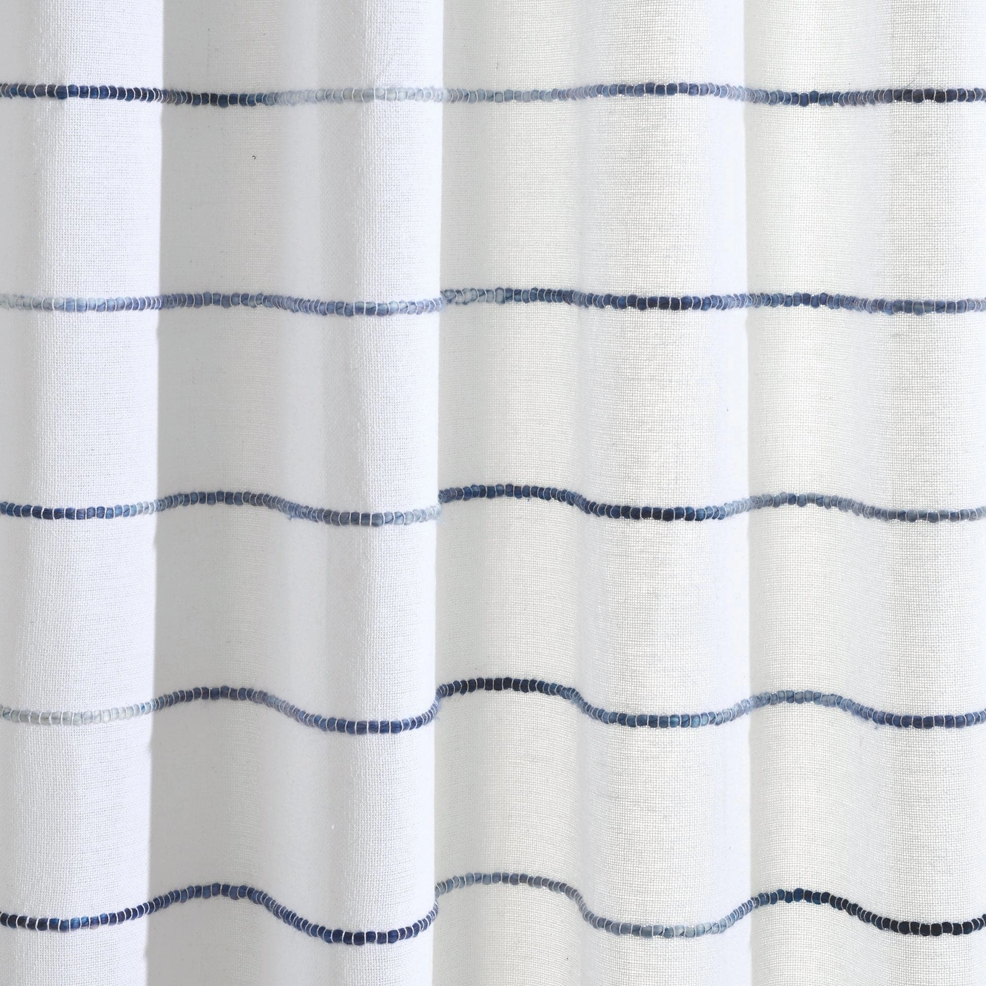 Ombre Stripe Yarn Dyed Recycled Cotton Blend Shower Curtain