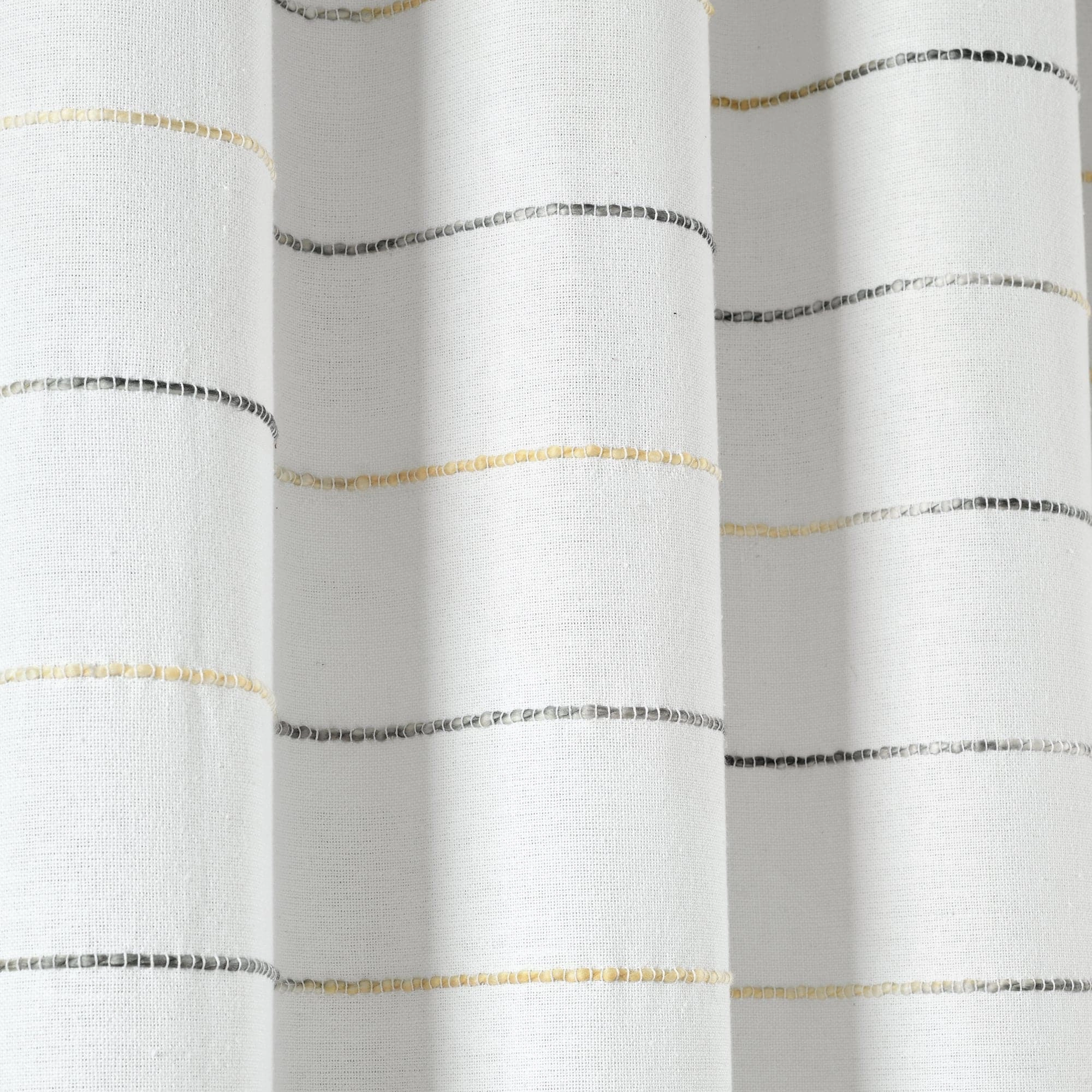 Ombre Stripe Yarn Dyed Recycled Cotton Blend Shower Curtain