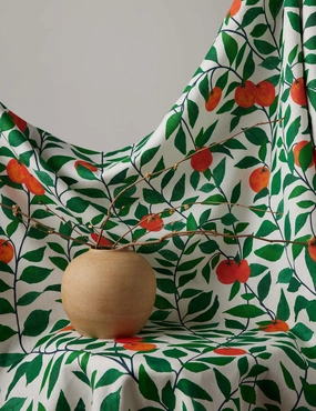 Orange Crush Natural on Linen by Nathan Turner home decor,home accents,interior accessories