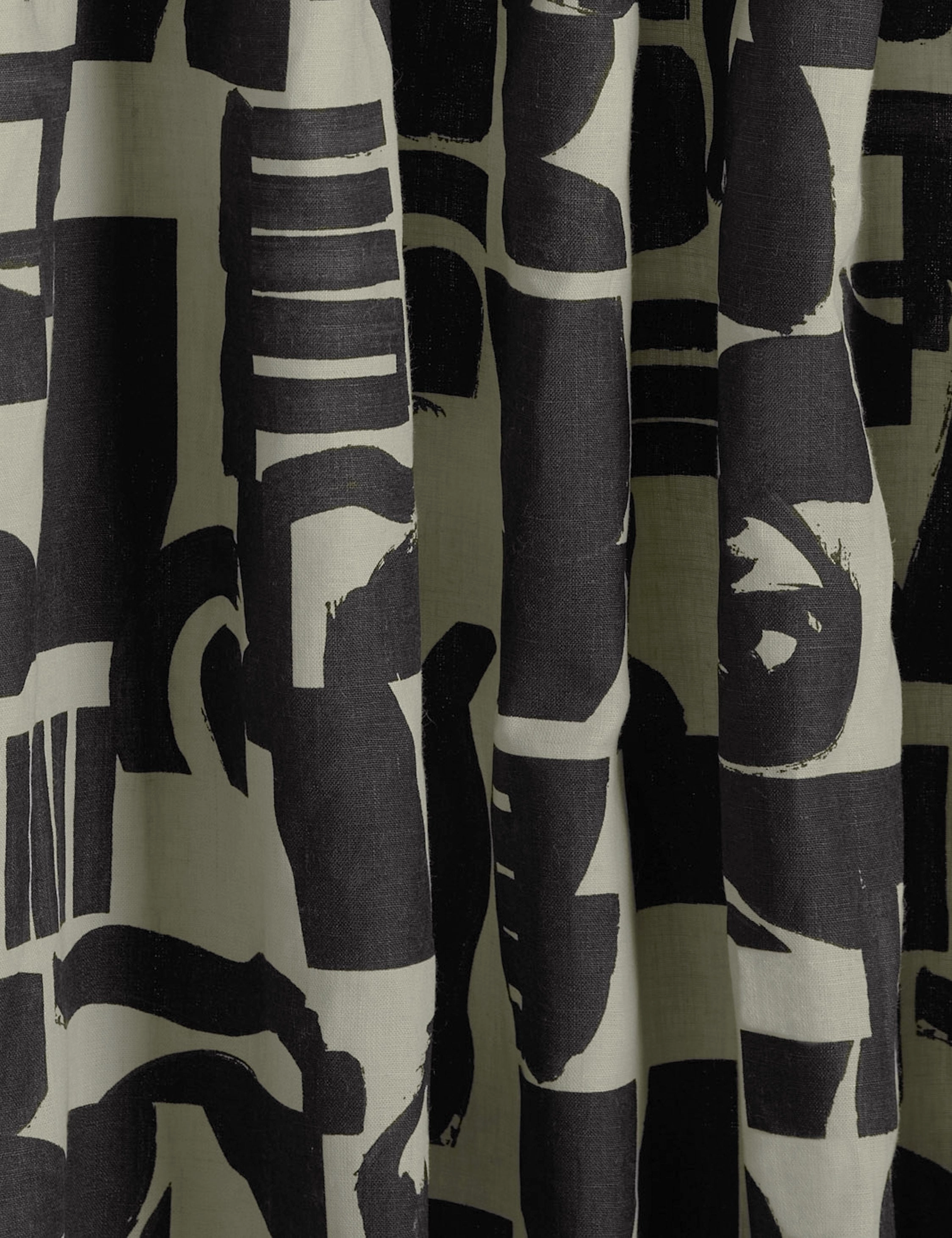Organic Shapes Linen Curtain Panel by Sarah Sherman Samuel