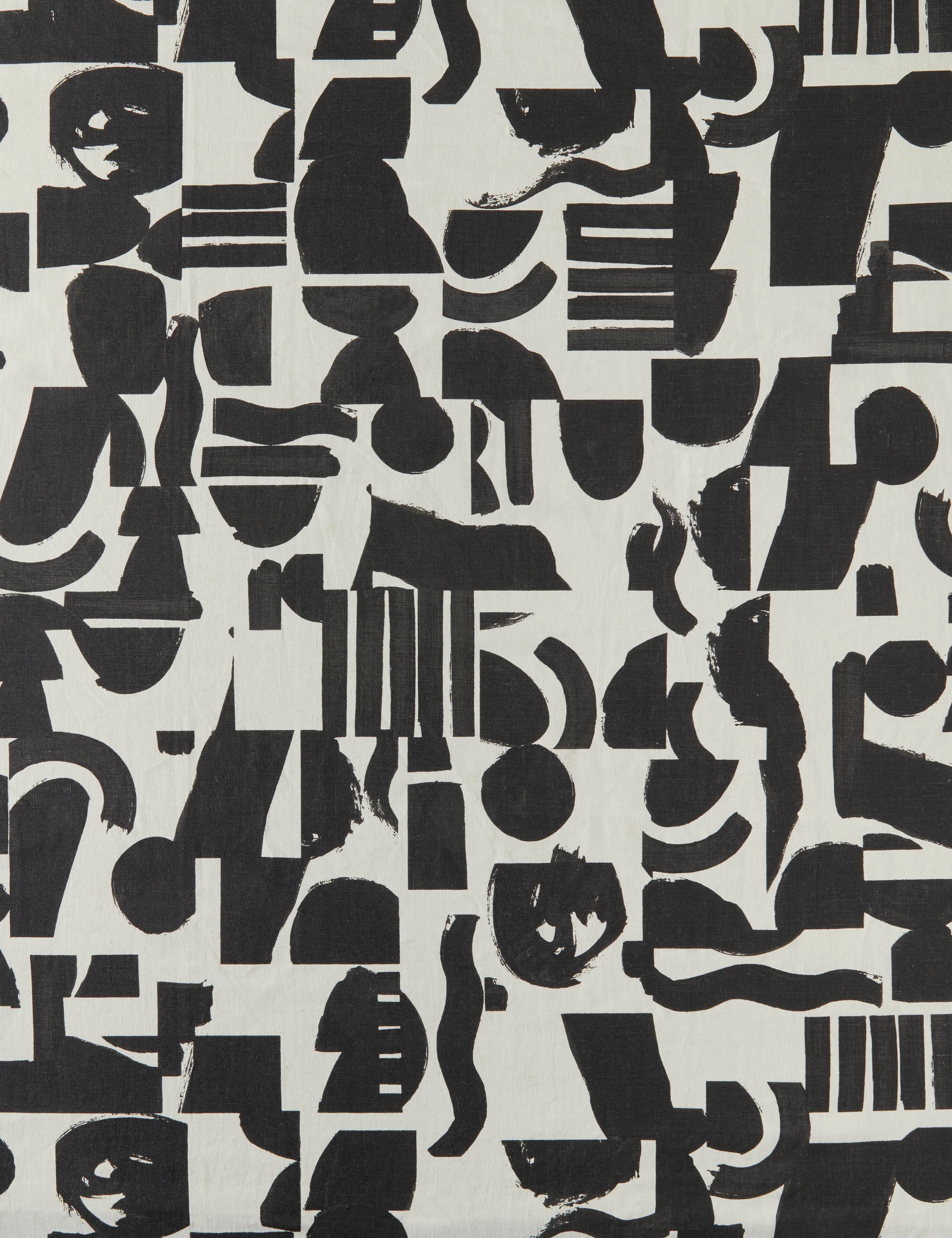 Organic Shapes Linen Fabric by Sarah Sherman Samuel