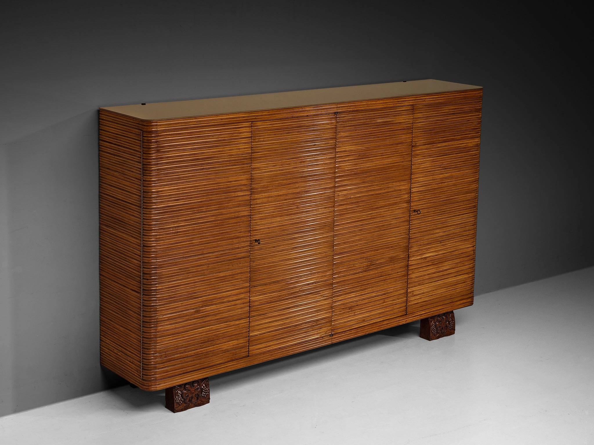 Osvaldo Borsani for Arredamenti Borsani Varedo Highboard in Cherry storage cabinet,organizer,furniture storage