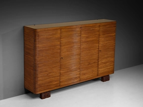 Osvaldo Borsani for Arredamenti Borsani Varedo Highboard in Cherry storage cabinet,organizer,furniture storage