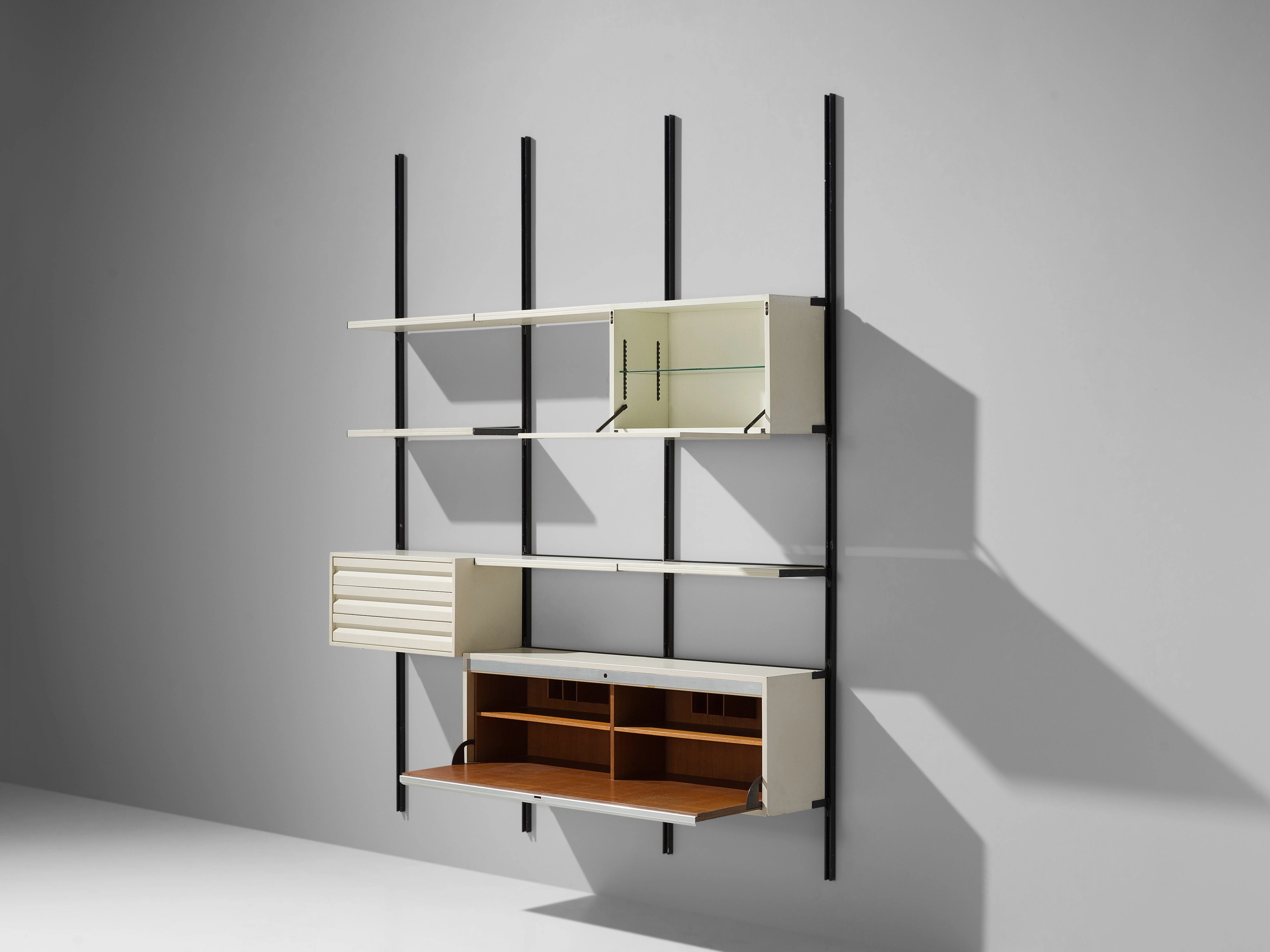 Osvaldo Borsani for Tecno White Wall Unit
