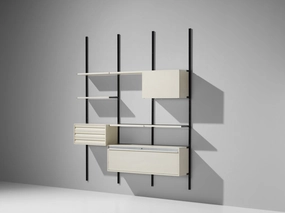 Osvaldo Borsani for Tecno White Wall Unit storage cabinet,organizer,furniture storage