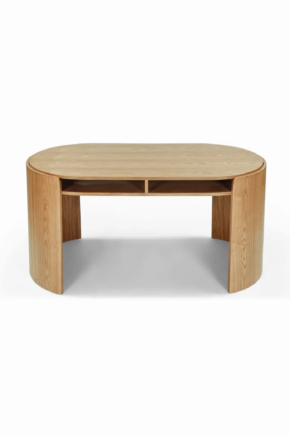Oval Wood 2-Drawer Desk | NV Gallery Elipse