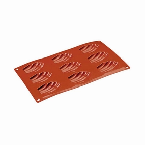 Paderno 447742-21 Non-Stick Silicone Madeleine Mold, Sheet of 9, 2-1/2" x 1-3/4" baking tools,cake baking,kitchen gadgets