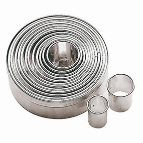 Paderno 47316-12 Round Dough Cutters, Set of 14 baking tools,cake baking,kitchen gadgets