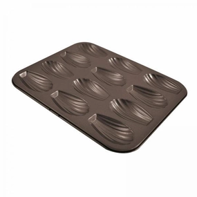 Paderno 47731-12 Non-Stick Coated Steel Madeleine Mold, Sheet of 12, 2-3/4" x 1-5/8" baking tools,cake baking,kitchen gadgets