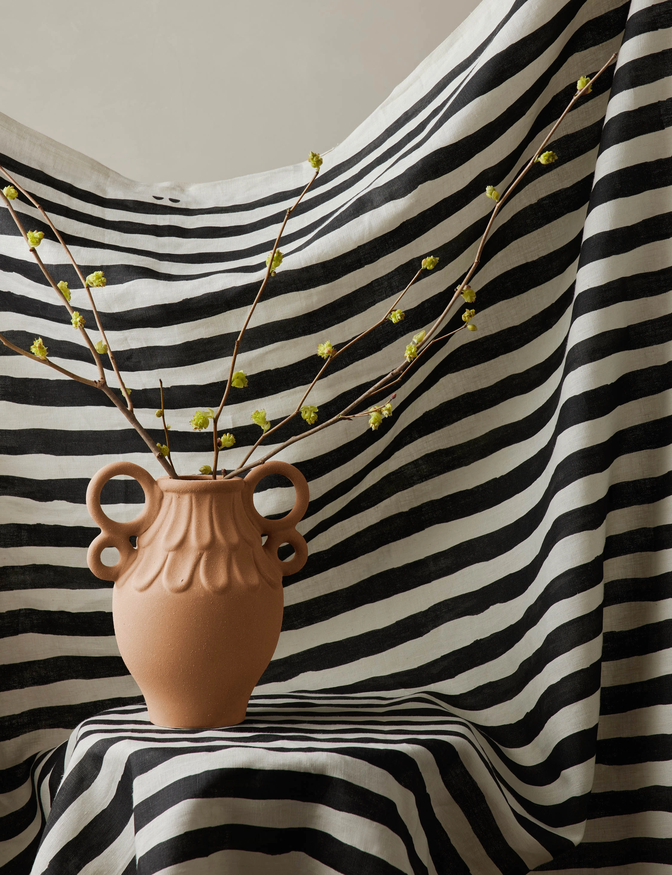 Painterly Stripe Linen Fabric by Sarah Sherman Samuel home decor,home accents,interior accessories