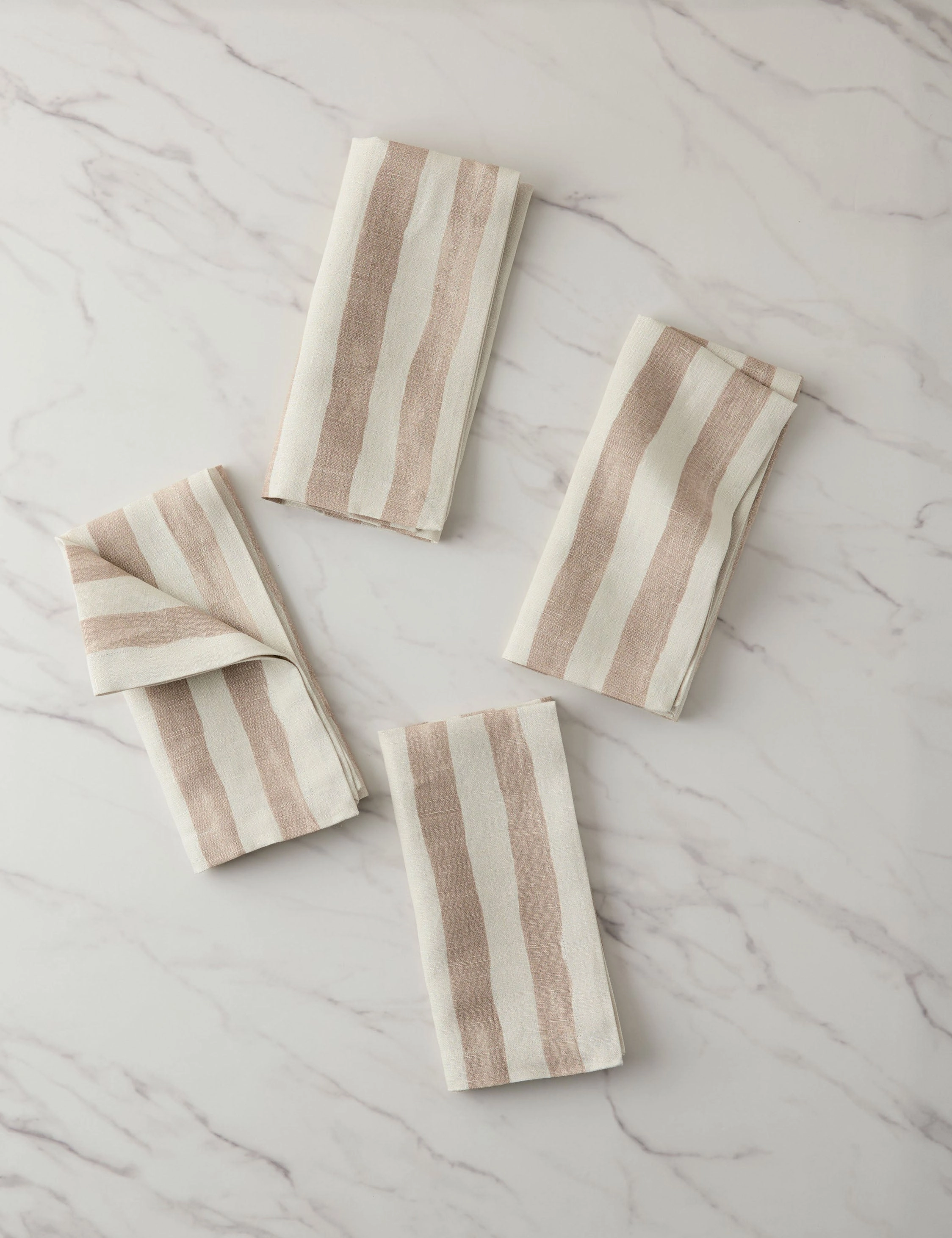 Painterly Stripe Linen Napkins (Set of 4) by Sarah Sherman Samuel