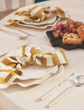 Painterly Stripe Linen Napkins (Set of 4) by Sarah Sherman Samuel home decor,home accents,interior accessories