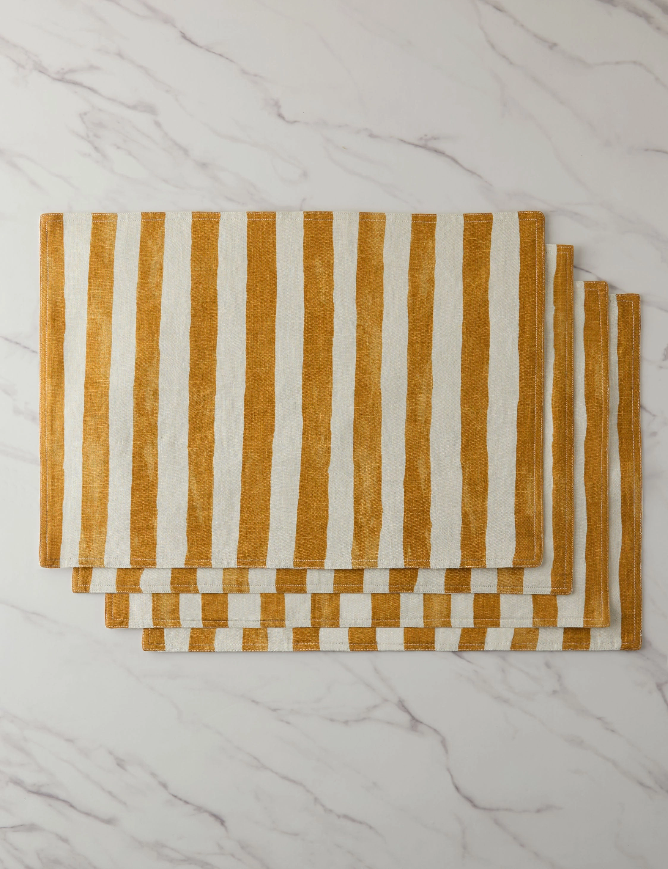 Painterly Stripe Linen Placemats (Set of 4) by Sarah Sherman Samuel home decor,home accents,interior accessories