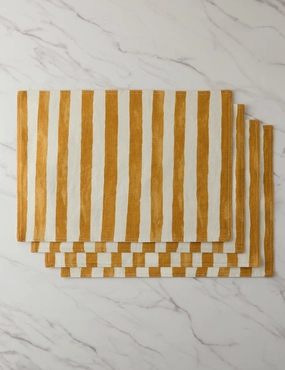 Painterly Stripe Linen Placemats (Set of 4) by Sarah Sherman Samuel home decor,home accents,interior accessories