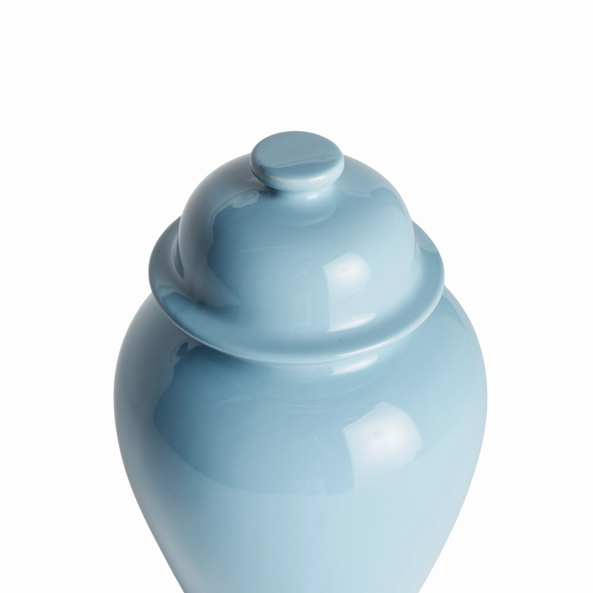 Pale Blue Koa Wide Lidded Ginger Jar
