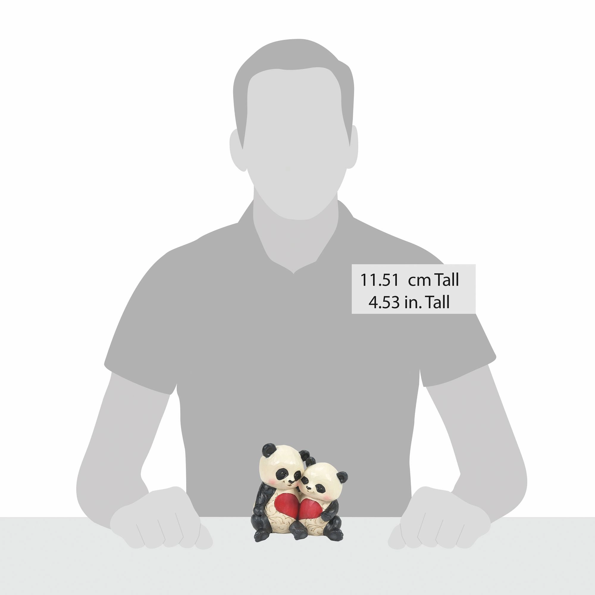 Panda Couple With Heart Fig