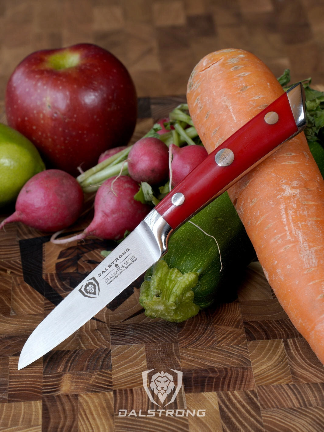 Paring Knife 3.5" | Crimson Red ABS Handle | Gladiator Series | NSF Certified | Dalstrong 