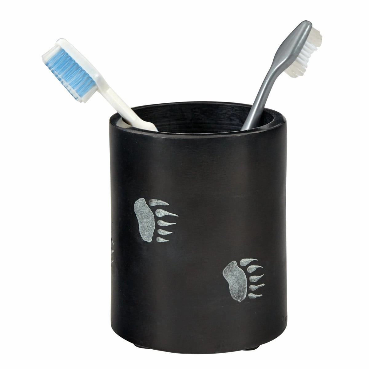 Park Designs Wild Woods Bear Toothbrush Holder - Black - 3.75 x 3.75 x 4.5 toothbrush holder,bathroom cup,bathroom organizer