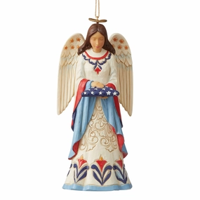 Patriotic Angel Folded FlagOrn figurines,decorative figurines,home accents