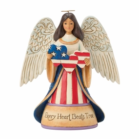 Patriotic Angel with Heart Fig figurines,decorative figurines,home accents
