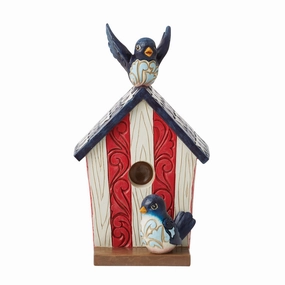 Patriotic Decorative Birdhouse figurines,decorative figurines,home accents