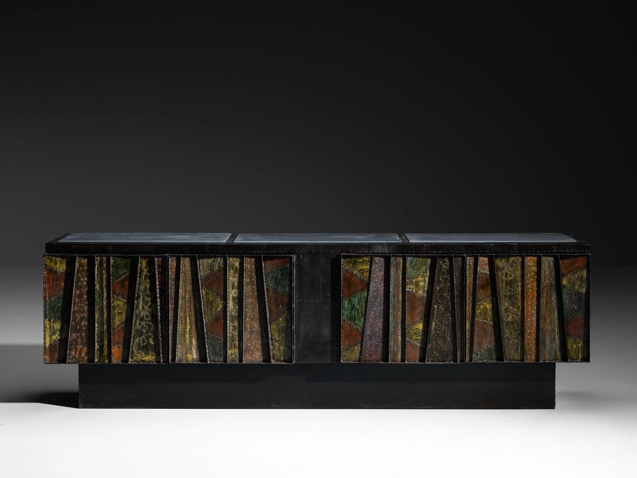 Paul Evans 'Deep Relief' Free-Standing Sideboard