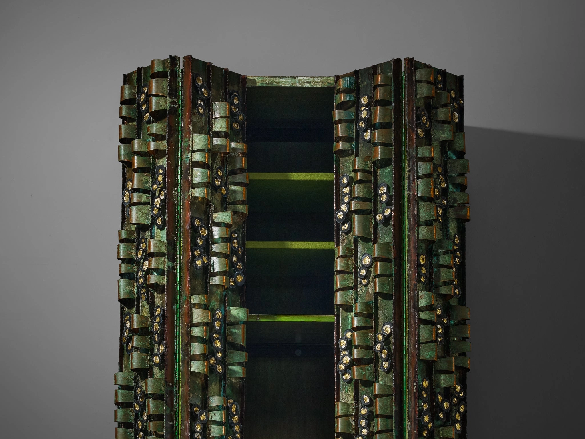 Paul Evans for Paul Evans Studio Early and Rare Loop Cabinet in Copper