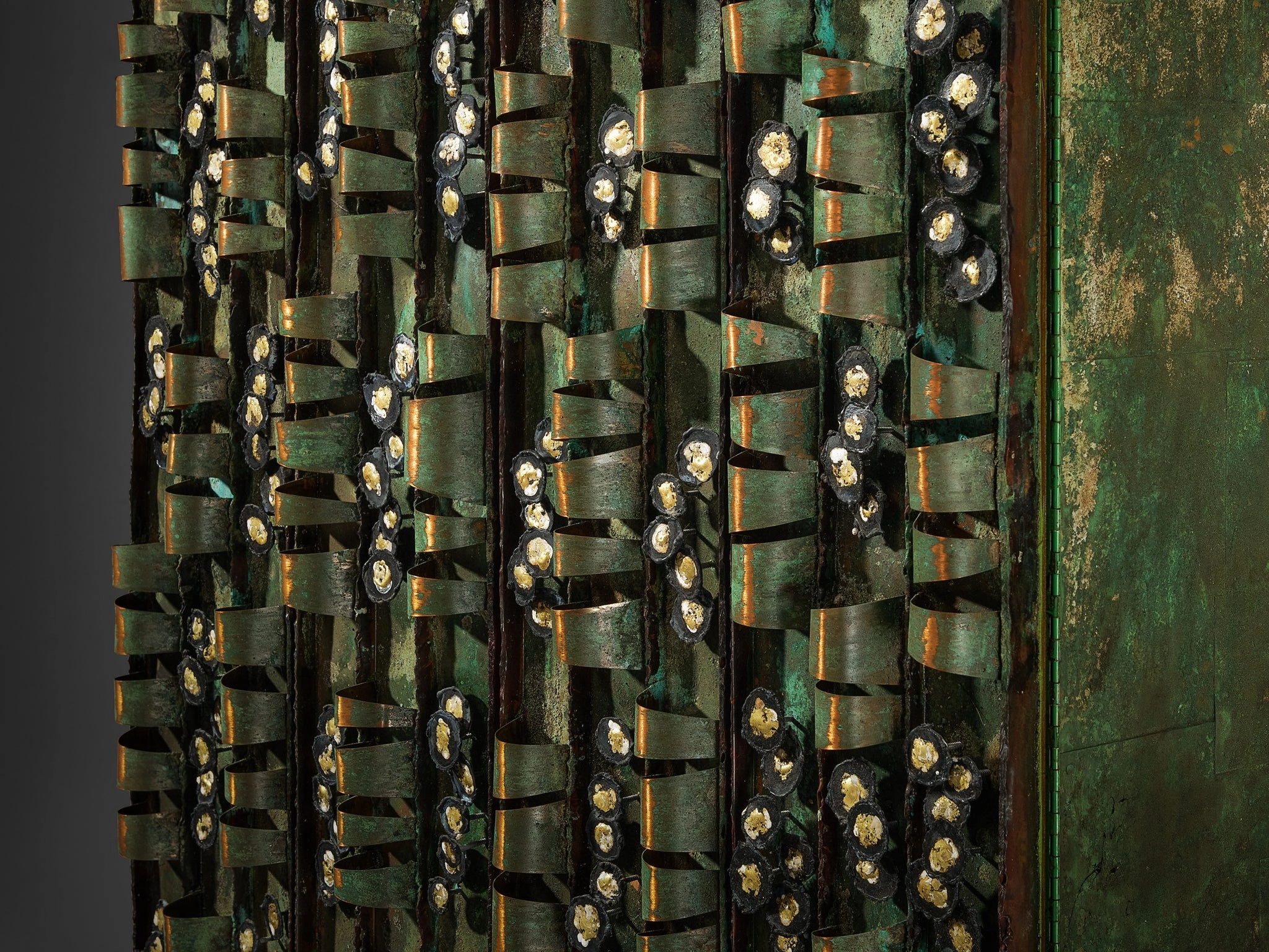 Paul Evans for Paul Evans Studio Early and Rare Loop Cabinet in Copper