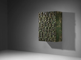 Paul Evans for Paul Evans Studio Early and Rare Loop Cabinet in Copper storage cabinet,organizer,furniture storage