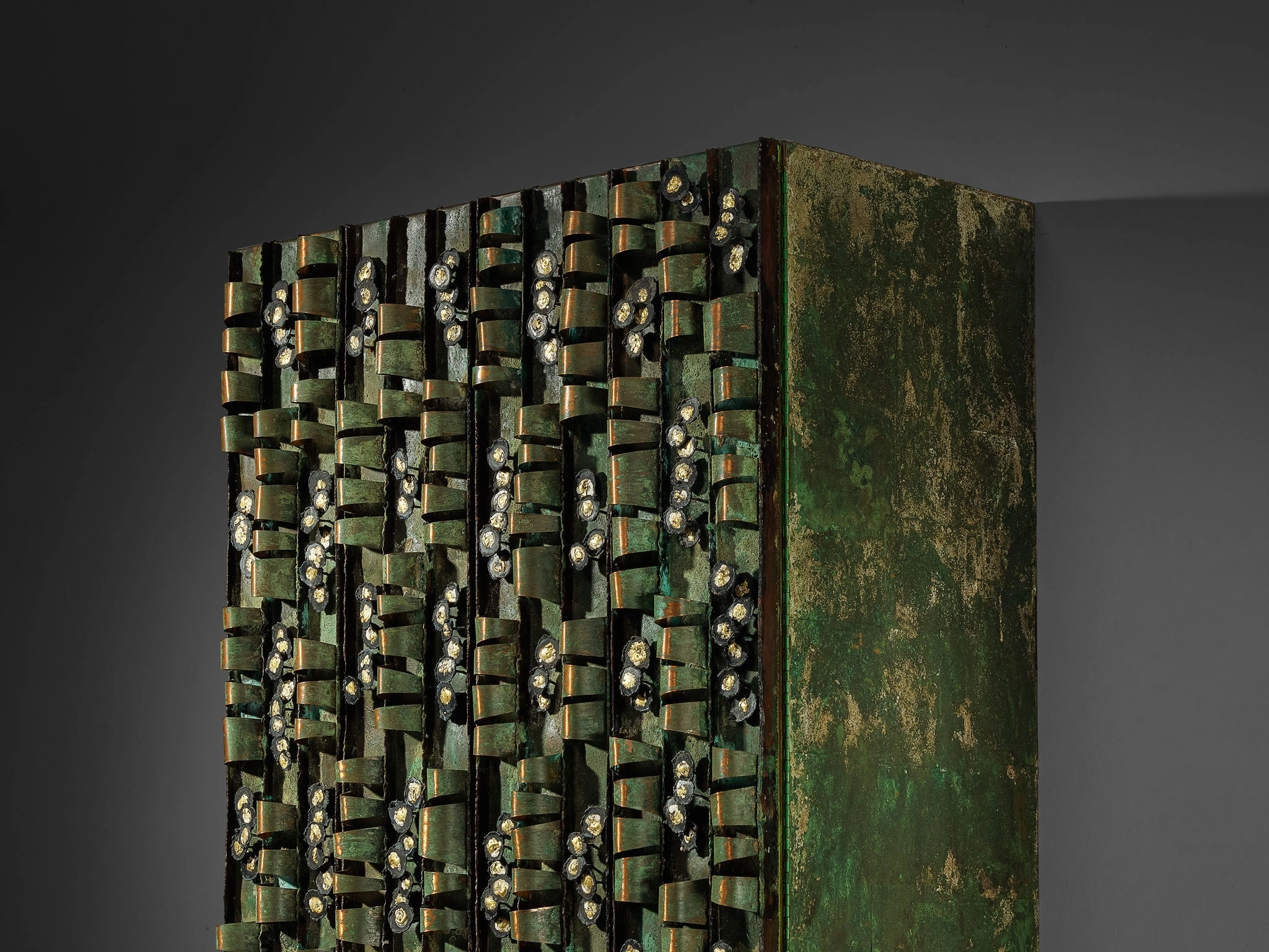 Paul Evans for Paul Evans Studio Early and Rare Loop Cabinet in Copper