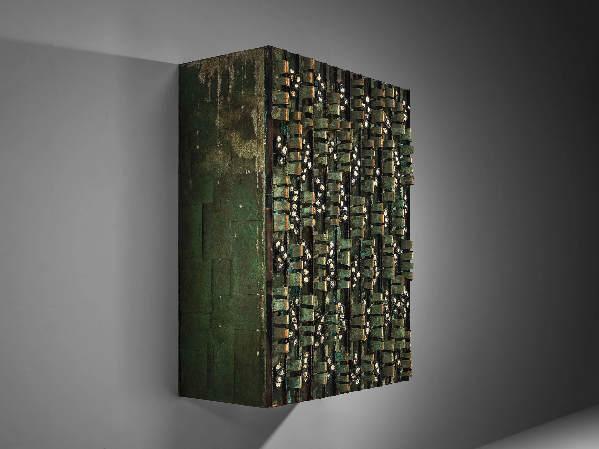 Paul Evans for Paul Evans Studio Early and Rare Loop Cabinet in Copper
