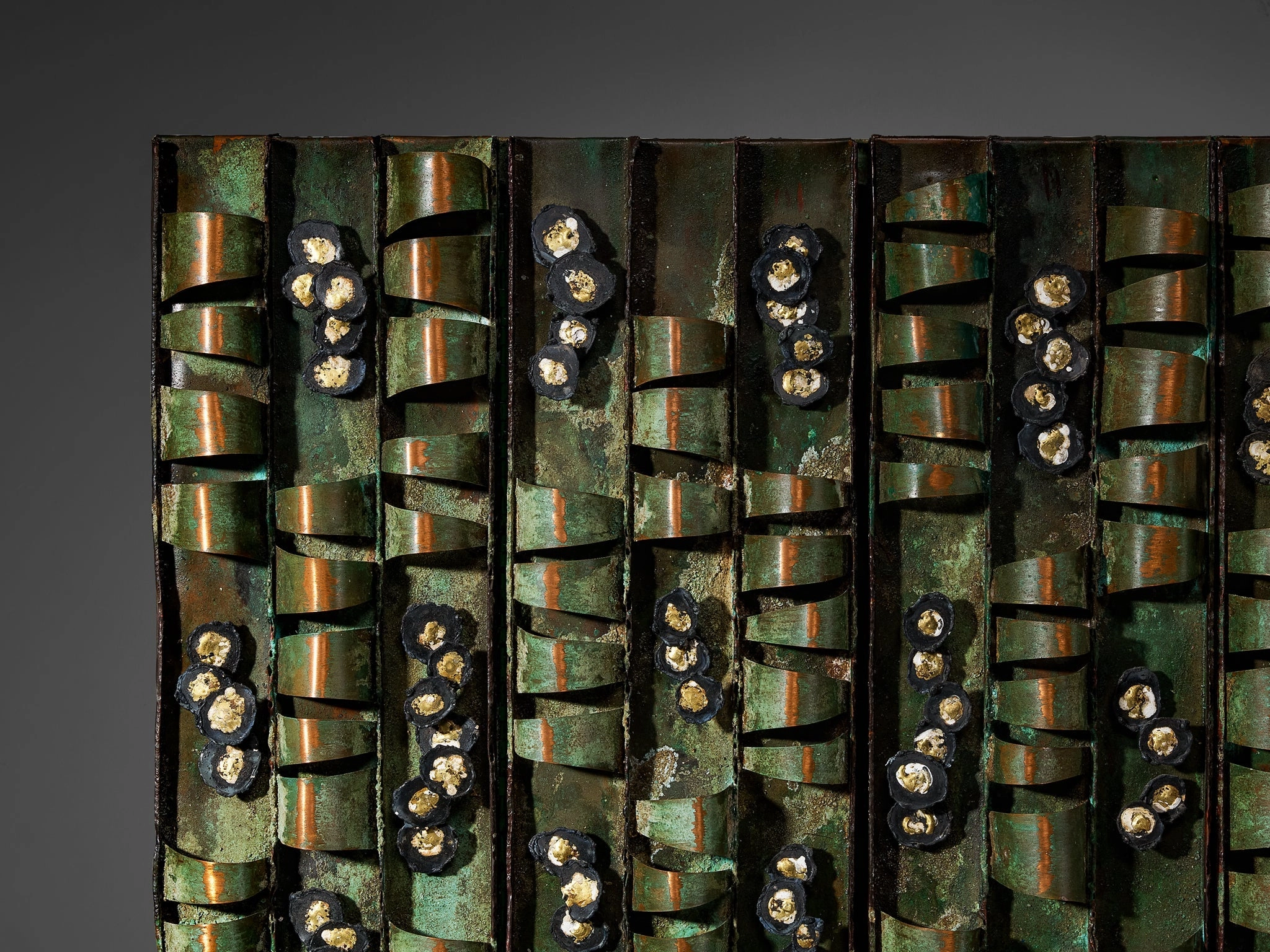 Paul Evans for Paul Evans Studio Early and Rare Loop Cabinet in Copper