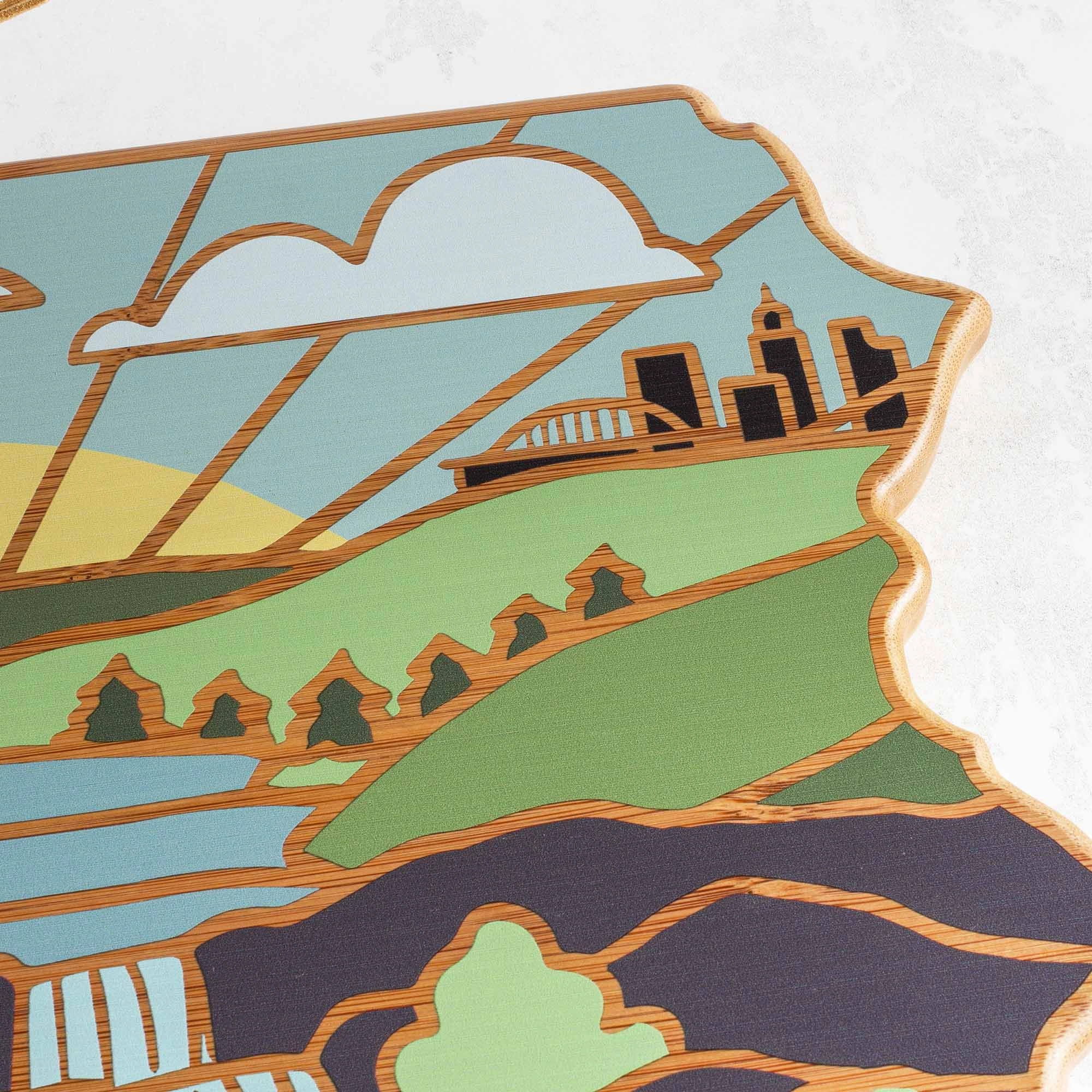 Pennsylvania Cutting Board with Artwork by Summer Stokes