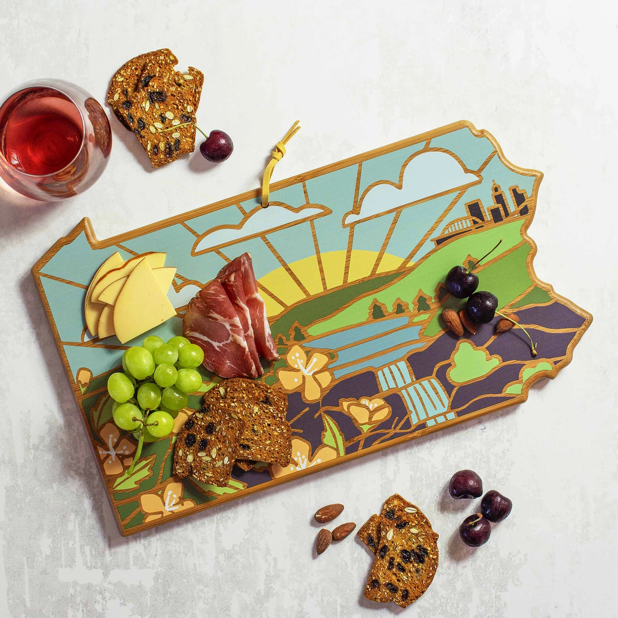 Pennsylvania Cutting Board with Artwork by Summer Stokes